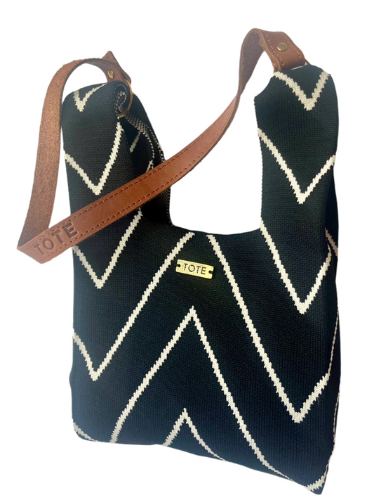 Tote Petite Shopper - Black & white W