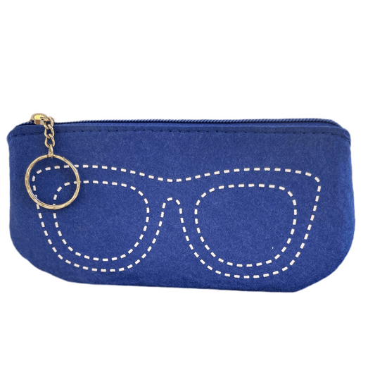 Blue eyewear case with silver accent - Tote South Africa