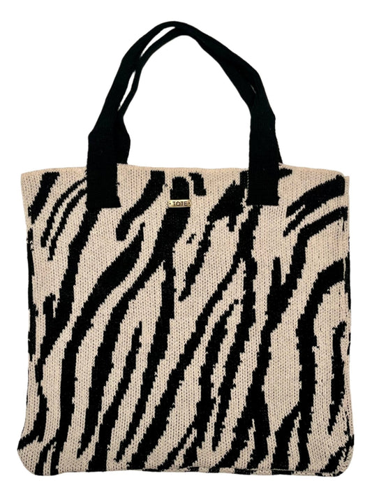 Tote Knitted Shoulder Bags - Black zebra - Tote South Africa