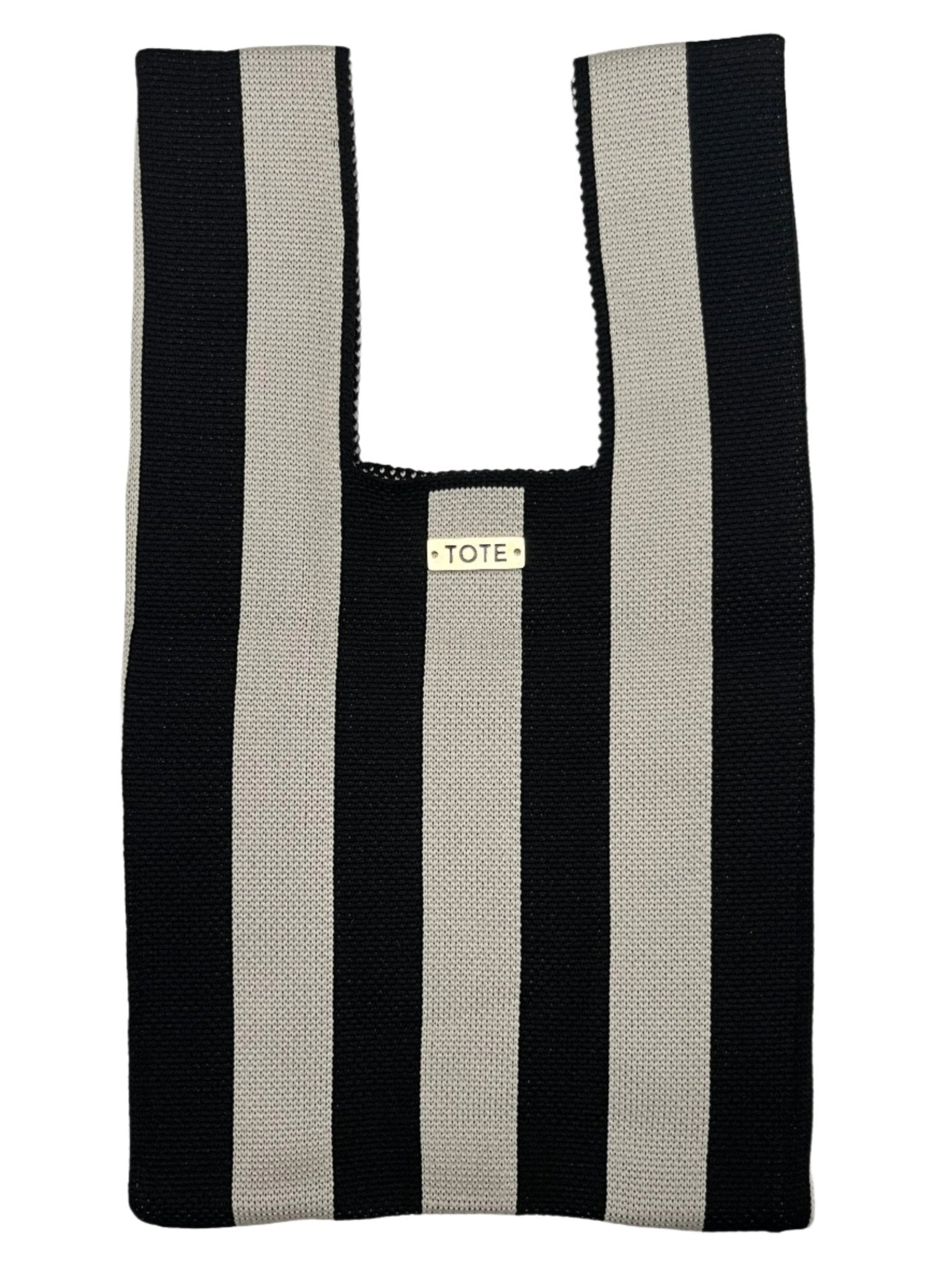 Tote Petite Shopper - Black and off - white stripe - Tote South Africa