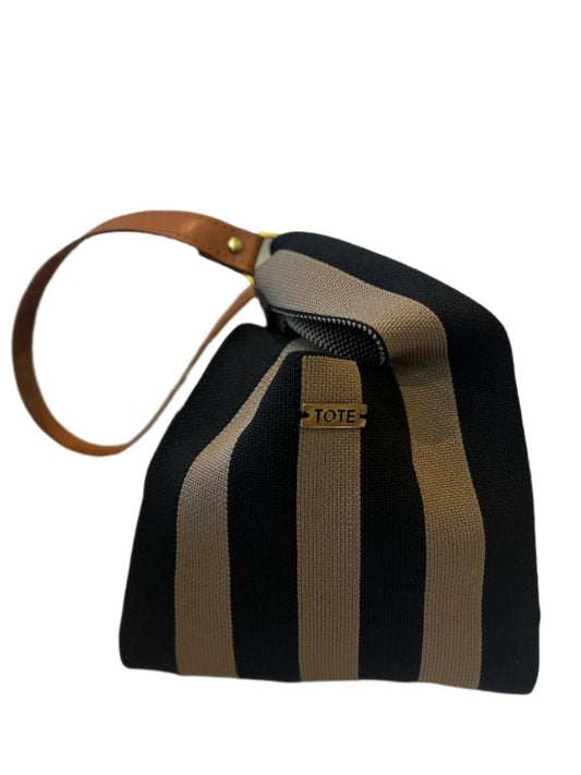 Tote Petite Shopper - Coffee and black stripe - Tote South Africa