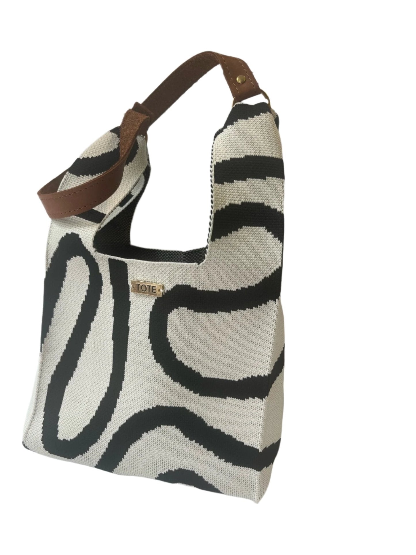 Tote Petite Shopper - White and Black S - Tote South Africa